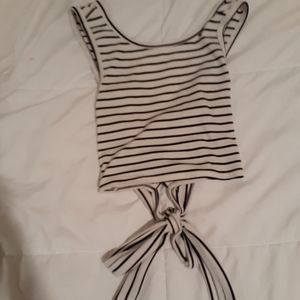 Crop tank with tied back